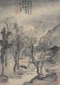 recluse in mountain old China ink